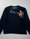 Big Train Osaka Japanese Koi Fish Embroidered Black Sweatshirt (XL)