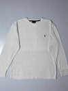 Polo Ralph Lauren Waffle Knit Long Sleeve Thermal Tee  Light Grey (XL)