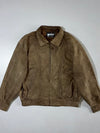 Scooter Fine Leather Distressed Tan Bomber Jacket (L/XL)