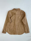 Tan Suede Leather Western Shirt Jacket(M)
