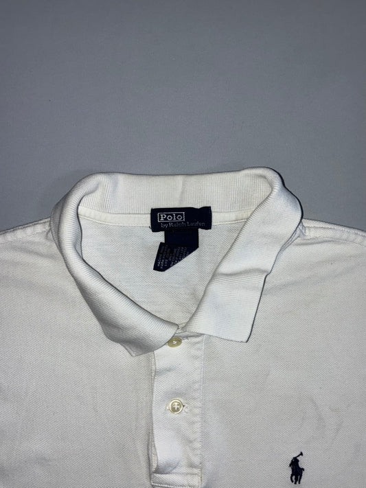 Polo Ralph Lauren Classic Polo Shirt | Navy Pony Logo | White (L)