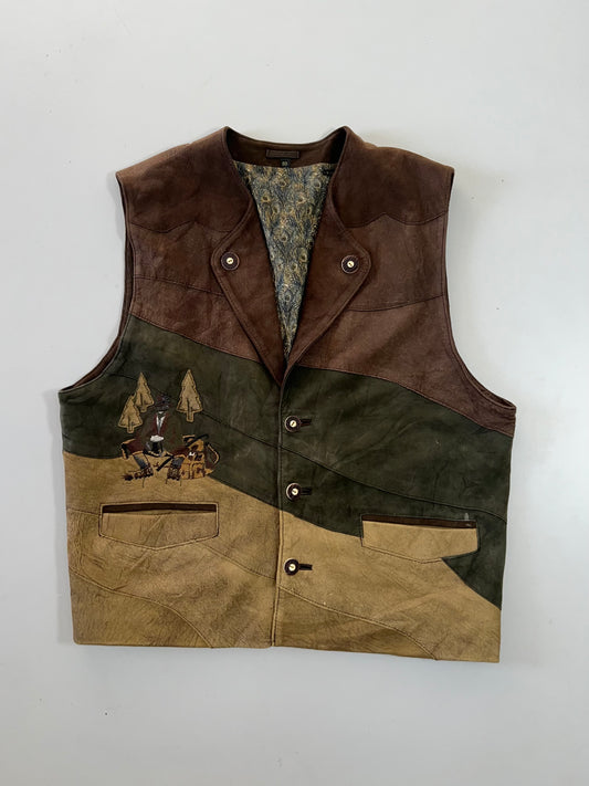 ZSuper Premium Original Leather Half Jacket (RARE ART) (L/XL)