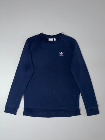 Adidas Trefoil Essentials Crewneck Sweatshirt – Navy (S)