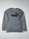Puma Grey Big Logo Crewneck Sweatshirt – (L)