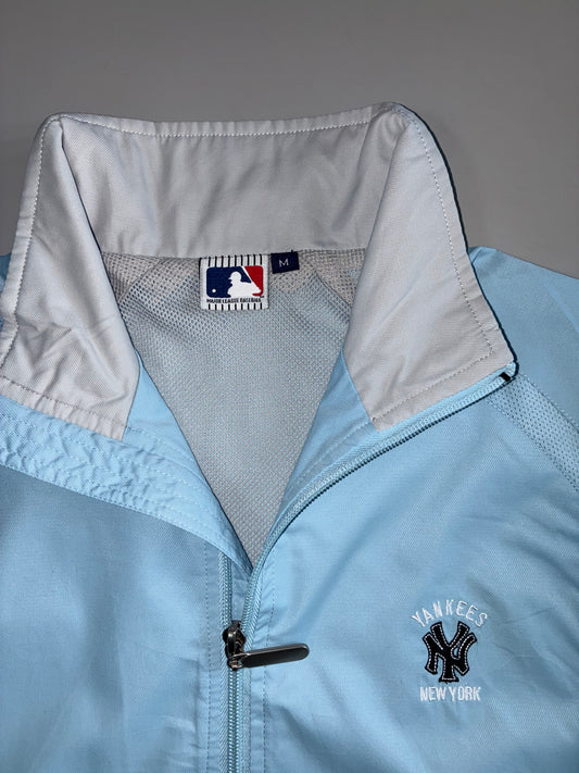 MLB Yankees | New York Full Zip Track Jacket | Light Blue | Size (M)