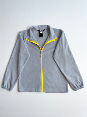 The North Face Grey Fleece Full-Zip Jacket Yellow Zip – Boys (XS)