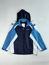 Vintage Kappa Aerotec Colour Block Hooded Windbreaker – Navy/Sky Blue/White (XL)