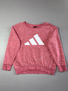 Adidas Pink Badge of Sport All-Over Print Sweatshirt (Women's) (L)