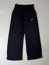 Nike Black Wide-Leg Fleece Sweatpants (W:28) (L:39)