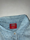 Dickies Light Wash Chambray Denim Shirt – Double Flap Pockets (S)