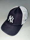 New York Yankees Embroidered Navy & White Mesh Trucker Cap – MLB (Adjustable)