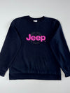 Jeep Embroidered Crewneck Sweatshirt – Black/Purple (S/M)