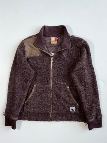 Black Yak Brown Sherpa Fleece Zip Jacket(S)