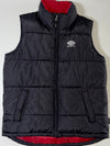 Dickies Since 1922 Padded Fleece-Lined Puffer Vest – Black/Red (S)