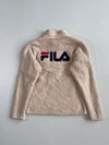 Fila Beige Sherpa Fleece Zip-Up Jacket (M)