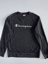 Champion | Script Logo Crewneck Sweatshirt | Charcoal Grey | (XL)