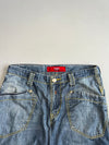 Evisu Denimmaster Wide Leg Denim Shorts (W:32) (L:27.5)