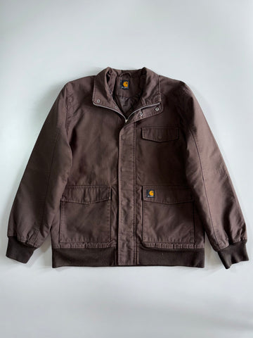 Carhartt Trumbull Quilted Lined Duck Canvas Work Jacket Dark Brown (XL)