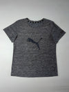 Puma Heather Performance T-Shirt Cat Logo Mesh Ventilation – Grey (L)