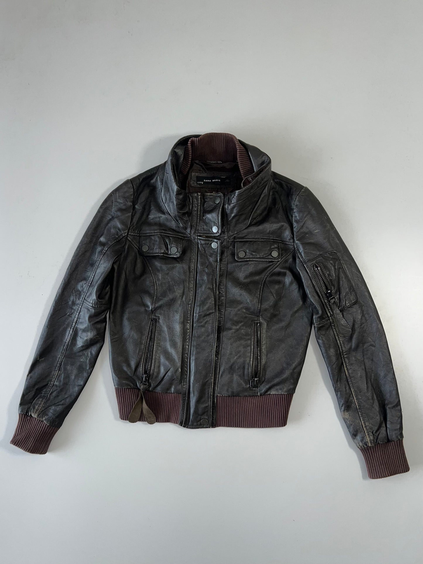 ZZara Minimal Original Leather Jacket (XS)
