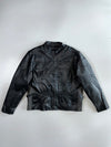 USA Bikers Dream Apparel Vintage Moto Heavy Leather Jacket (L)