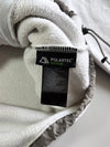 The North Face Denali Fleece Jacket White Grey Polartec Recycled Hooded (M)