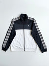 Adidas Black & White 3-Stripe Colorblock Track Jacket – Size (M)