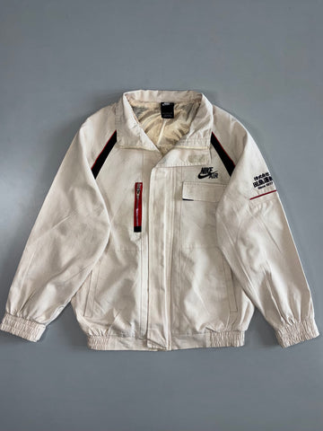 Vintage Nike Air Japanese Work Jacket | Cream Off-White Kanji Embroidered Rare Bomber (M)
