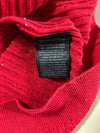 Tommy Hilfiger Red Cable Knit Short Sleeve Sweater Top (Women's) (M)