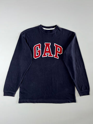 GAP Arch Logo Long Sleeve Tee – Navy (S)