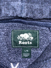 Roots Buffalo Plaid Maple Leaf Hoodie – Navy, (S)