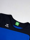 Erima Performance Panel Sports Tee – Black & Royal Blue (S)