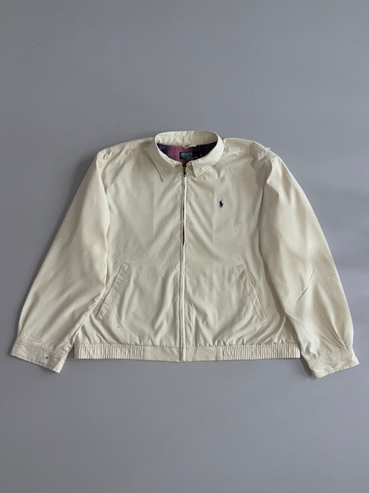 Polo Ralph Lauren Cream Harrington Jacket Plaid Lined (XL/2XL)