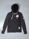 Roots Athletics Multi-Patch Zip Hoodie – Charcoal Grey Women’s (XS)