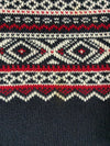 Polo Ralph Lauren | Navy Red Fair Isle Script Logo Knit Sweater | (XL)