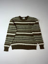 Lacoste | Vintage Olive Green Fair Isle Knit Sweater | (M)