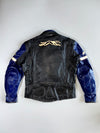 Vintage 90s Greyhound Moto Leather Racing Jacket |3M Scotchlite Reflective Leather Jacket (Padded) (L)