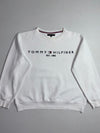 Tommy Hilfiger | White Est. 1985 Embroidered Logo Crewneck (XL)