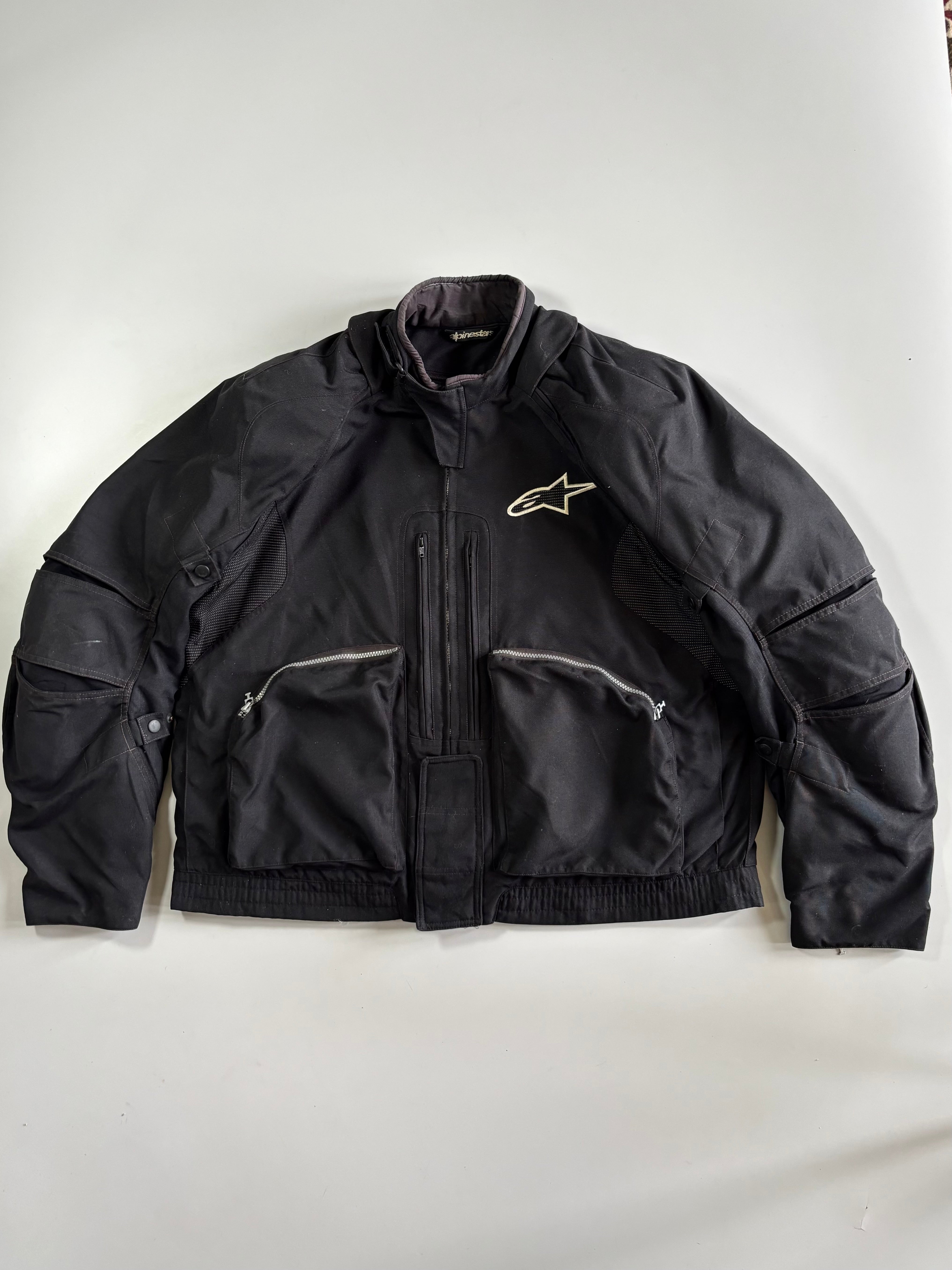 Alpinestars Black Textile Motorcycle Riding Jacket with Purple