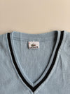 Lacoste V-Neck Tipped Sweater – Sky Blue (XL)