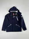 Vintage 5th Street Navy Blue Detachable Cap Hooded Utility Jacket (XL)