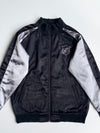 Big Train Osaka Black & Silver Satin Embroidered Bomber Jacket  L)