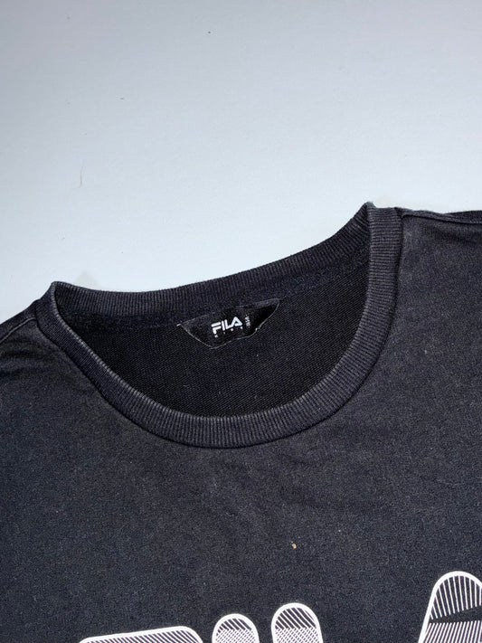 Fila Biella Italia Sweatshirt Black Logo Print (M)