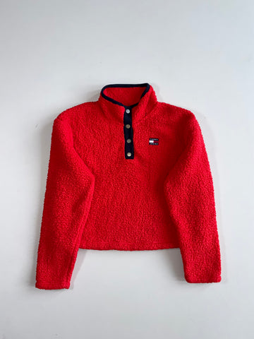 Tommy Jeans Sherpa Fleece Snap Pullover (S)