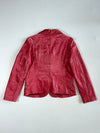 Vintage Micmac Paris Red Perforated Leather Blazer Women’s (S)