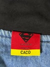 Superman Denim Varsity Hooded Jacket – Blue Denim/Black, Letterman “S” Patch (L)