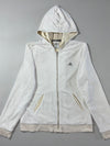 Adidas Velour White & Gold Zip Hoodie women’s (S)