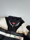 Vintage MGP x Berik Two-Piece Leather Racing Suit – White/Black/Gold  Padd with slider Jacket - (S)  (W:32 | L:38)