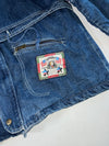 Vintage Jeno Dark Wash Patchwork Americana Denim Jacket (L)