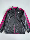 Adidas Vintage 3-Stripe Glossy Windbreaker Track Jacket (M)